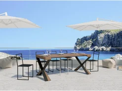 New ITAMOBY Mesa consola extensível 90x40/190 cm Diago Small Abeto tingido quadro Antracite Castanho