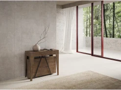 Ityhome Mesa consola extensível 90x42/302 cm Zima nogueira^ Consola