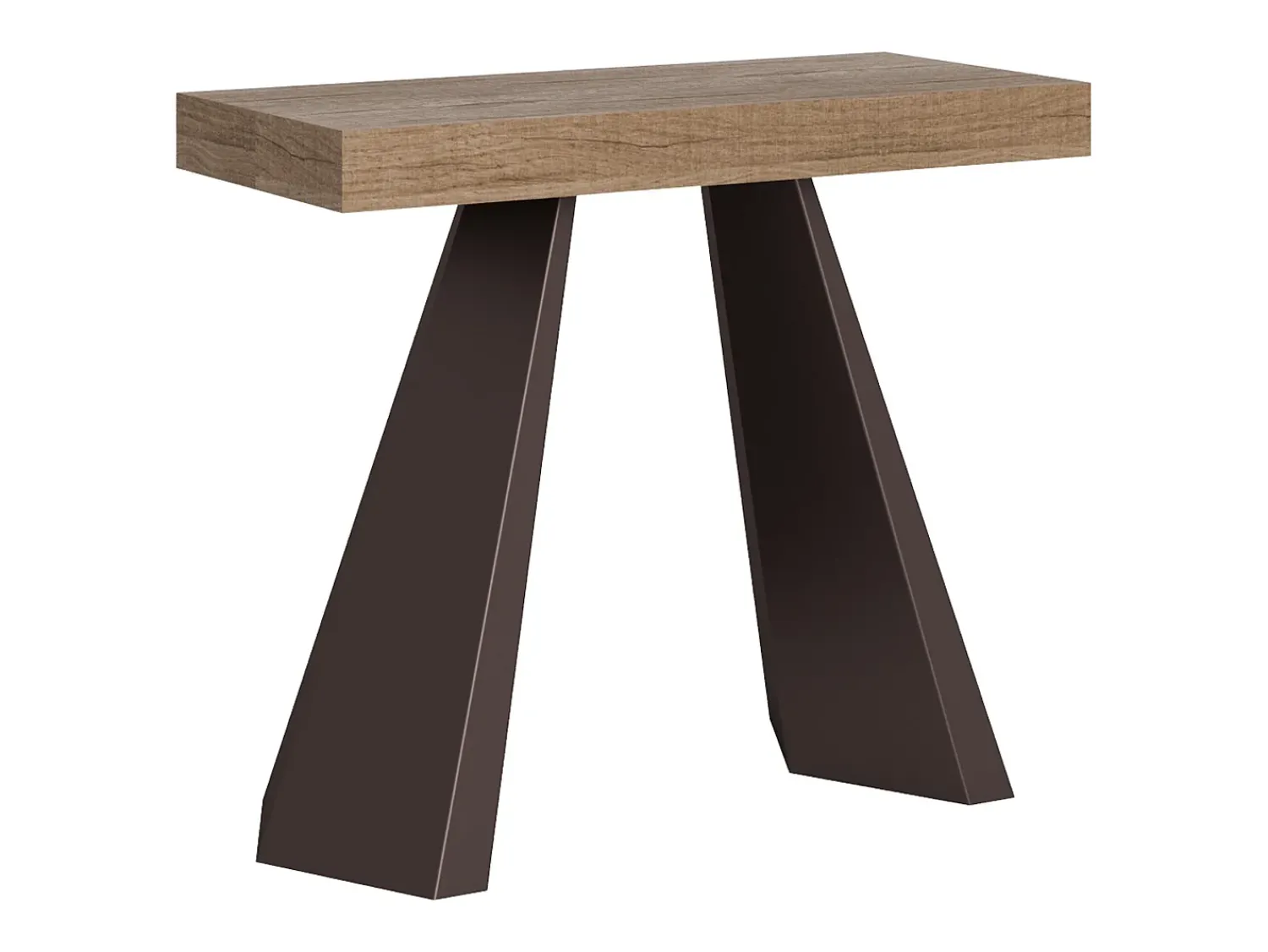 Consola*ITAMOBY Mesa consola extensível 90x40/196 cm Diamante Small Carvalho Natural quadro Urso Natural claro