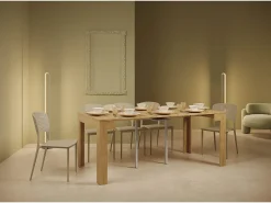Ityhome Mesa consola extensível 90x42/198 cm Bora Small carvalho natural^ Consola