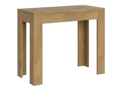 Ityhome Mesa consola extensível 90x42/198 cm Bora Small carvalho natural^ Consola