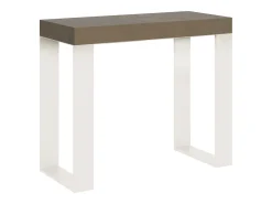 Consola|ITAMOBY Mesa consola extensível 90x40/300 cm Tecno telaioTortora quadro Branco Castanho