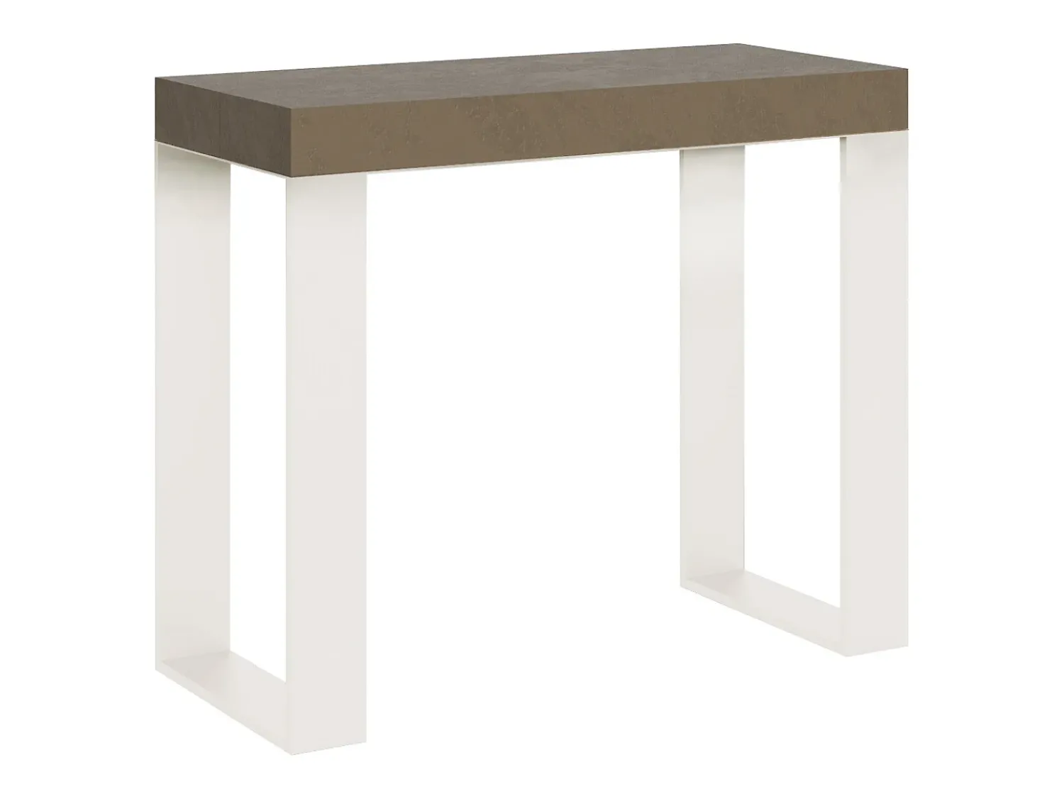 Consola|ITAMOBY Mesa consola extensível 90x40/300 cm Tecno telaioTortora quadro Branco Castanho