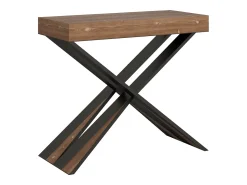 Consola*ITAMOBY Mesa consola extensível 90x40/290 cm Diago Abeto tingido quadro Antracite Castanho