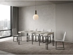 Consola|ITAMOBY Mesa consola extensível 90x40/300 cm Ghibli Cachemira quadro Antracite Cinzento