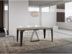 Ityhome Mesa consola extensível 90x40/300 cm Algo tortora quadro antracite^ Consola