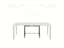 Consola|ITAMOBY Mesa consola extensível 90x40/300 cm Banco Nogueira quadro Antracite Natural escuro