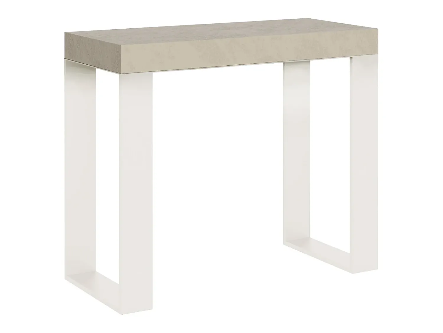 ITAMOBY Mesa consola extensível 90x40/196 cm Tecno Small Cachemira quadro Branco^ Consola