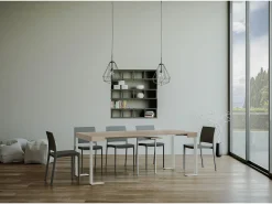 ITAMOBY Mesa consola extensível 90x40/196 cm Tecno Small Cachemira quadro Branco^ Consola