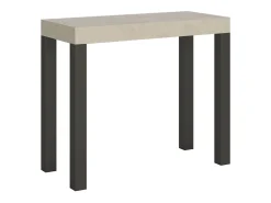 Consola|ITAMOBY Mesa consola extensível 90x40/196 cm Everyday Small Cachemira quadro Antracite Cinzento