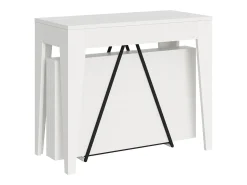 Sale Ityhome Mesa consola extensível 90x42/198 cm Zima Small cinza branca Branco