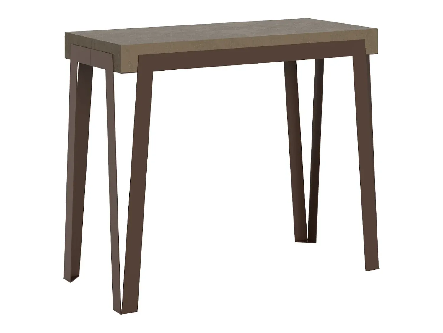 Online ITAMOBY Mesa consola extensível 90x40/196 cm Rio Small Tortora quadro Ferrugem Castanho