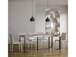 Consola|ITAMOBY Mesa consola extensível 90x40/196 cm Futura Small Carvalho Natural quadro Antracite Natural claro