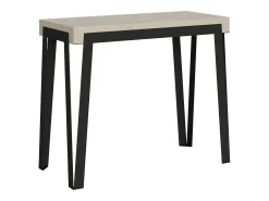 Consola*ITAMOBY Mesa consola extensível 90x40/300 cm Rio Cachemira quadro Antracite Cinzento