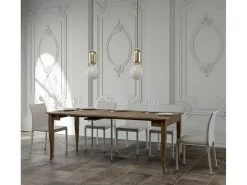 Consola*ITAMOBY Mesa consola extensível 90x48/308 cm Sciabola Nogueira Natural escuro