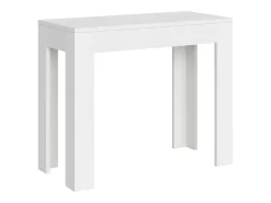 Consola*Ityhome Mesa consola extensível 90x42/302 cm Bora cinza branca Branco