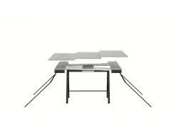 Consola|ITAMOBY Mesa consola extensível 90x40/196 cm Banco Evolution Small Cimento quadro Antracite Cinzento