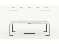 ITAMOBY Mesa consola extensível 90x40/300 cm Futura Cinza Branca quadro Antracite^ Consola