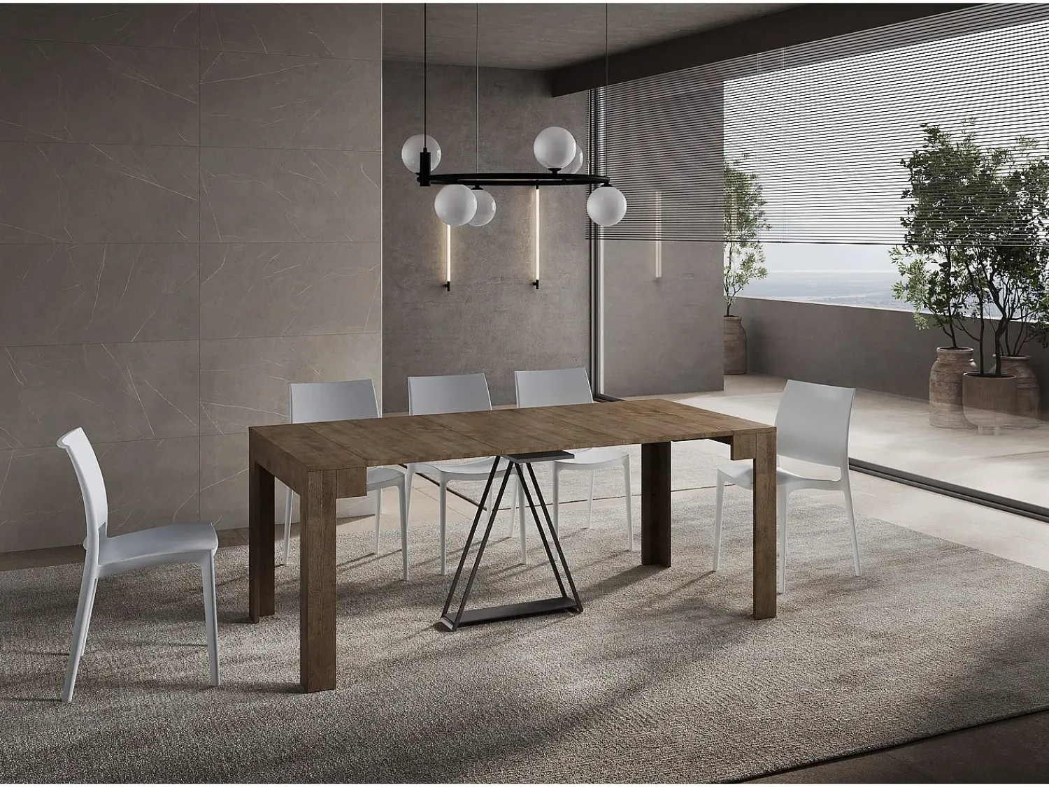 ITAMOBY Mesa consola extensível 90x42/198 cm Scicca Small Nogueira^ Consola