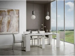 Consola|ITAMOBY Mesa consola extensível 90x42/302 cm Modem Cinza Branca Branco