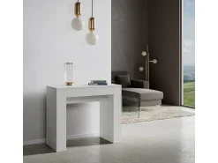 Consola|ITAMOBY Mesa consola extensível 90x42/302 cm Modem Cinza Branca Branco