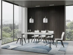 Sale ITAMOBY Mesa consola extensível 90x40/196 cm Ghibli Evolution Small Cinza Branca quadro Antracite Branco