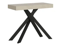 Ityhome Mesa consola extensível 90x40/300 cm Krack caxemira pernas antracite^ Consola