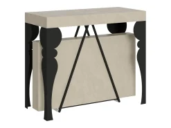 Ityhome Mesa consola extensível 90x40/300 cm Riza caxemira quadro antracite^ Consola