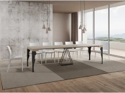 Ityhome Mesa consola extensível 90x40/300 cm Riza caxemira quadro antracite^ Consola