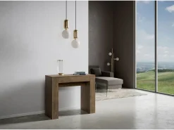 Hot ITAMOBY Mesa consola extensível 90x42/302 cm Modem Nogueira Natural escuro