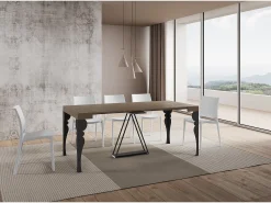 Hot Ityhome Mesa consola extensível 90x40/300 cm Riza tortora quadro antracite Castanho