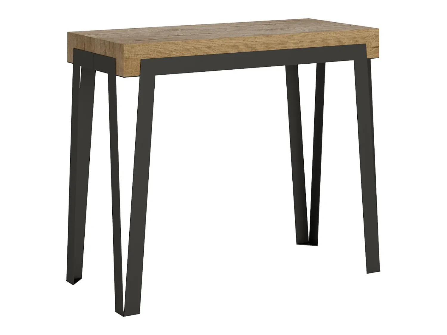 Consola|ITAMOBY Mesa consola extensível 90x40/300 cm Rio Carvalho Natural quadro Antracite Natural claro