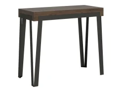 ITAMOBY Mesa consola extensível 90x40/196 cm Rio Small Nogueira quadro Antracite^ Consola