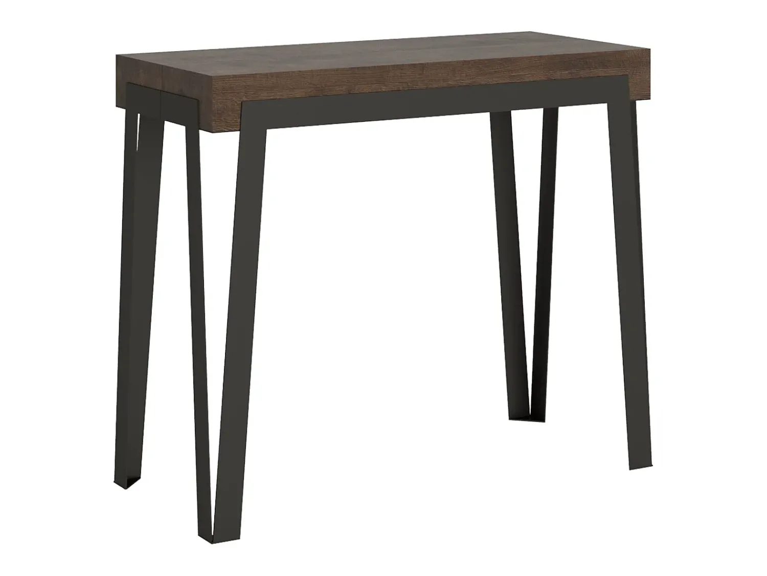 ITAMOBY Mesa consola extensível 90x40/196 cm Rio Small Nogueira quadro Antracite^ Consola