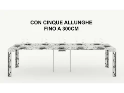 New ITAMOBY Mesa consola extensível 90x40/300 cm Ghibli Nogueira quadro Antracite Natural escuro