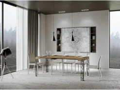New ITAMOBY Mesa consola extensível 90x40/300 cm Ghibli Nogueira quadro Antracite Natural escuro