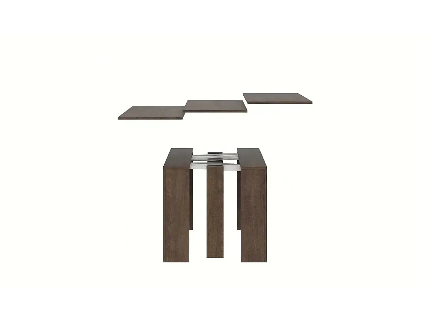 Hot ITAMOBY Mesa consola extensível 90x42/198 cm Modem Small Cinza Branca Branco