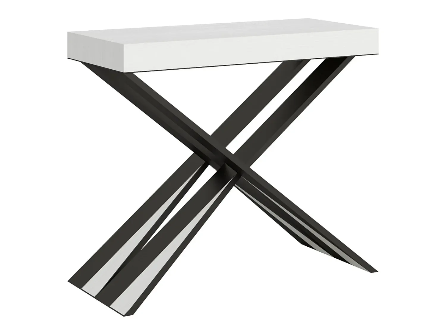 Online ITAMOBY Mesa consola extensível 90x40/300 cm Diago Premium Cinza Branca quadro Antracite Branco