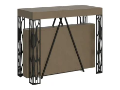 Ityhome Mesa consola extensível 90x40/196 cm Kerpa Small tortora quadro antracite^ Consola