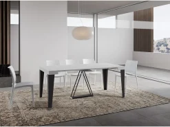 Ityhome Mesa consola extensível 90x40/196 cm Algo Small cinza branca quadro antracite^ Consola