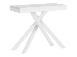 Consola*Ityhome Mesa consola extensível 90x40/300 cm Krack Evolution cinza branca quadro Branco