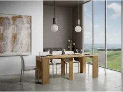 ITAMOBY Mesa consola extensível 90x42/302 cm Modem Carvalho Natural^ Consola
