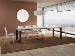 Sale Ityhome Mesa consola extensível 90x40/300cm Sketa caxemira quadro antracite Cinzento