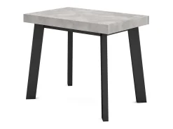 Discount Skraut Home Mesa Consola Extensível, 262x90x73cm, Para 12 pessoas, Pés de madeira, Cimento Cinzento