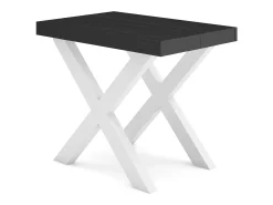 Consola|Skraut Home Mesa Consola Extensível, 262x90x73cm, Para 12 pessoas, Pés de madeira, Preto