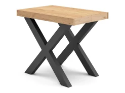 Consola|Skraut Home Mesa Consola Extensível, 262x90x73cm, Para 12 pessoas, Pés de madeira, Carvahlo Natural claro