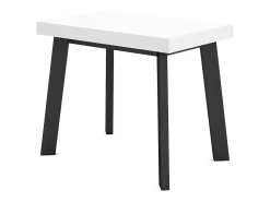 Consola*Skraut Home Mesa Consola Extensível, 302x90x73cm, Para 14 pessoas, Pés de madeira, Branco