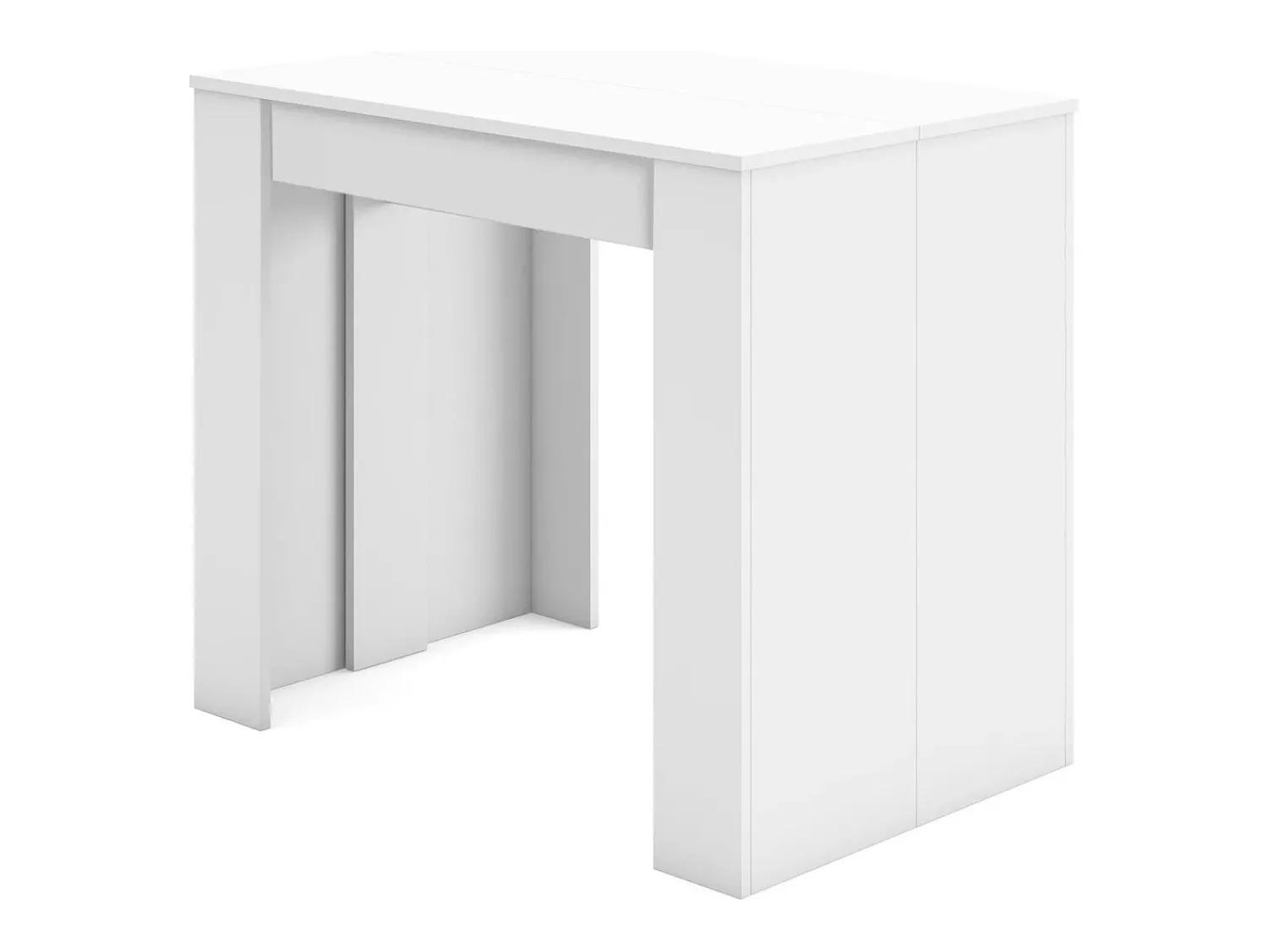 Clearance Skraut Home Mesa Consola Extensível, 262x90x77cm, Para 12 pessoas, Mesa de Jantar, Branco