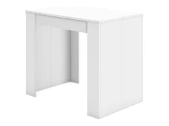 Consola*Skraut Home Mesa Consola Extensível, 140x90x77cm, Para 6 pessoas, Mesa de Jantar, Branco