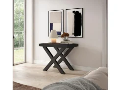 Skraut Home Mesa Consola Extensível, 262x90x73cm, Para 12 pessoas, Pés de madeira,^ Consola